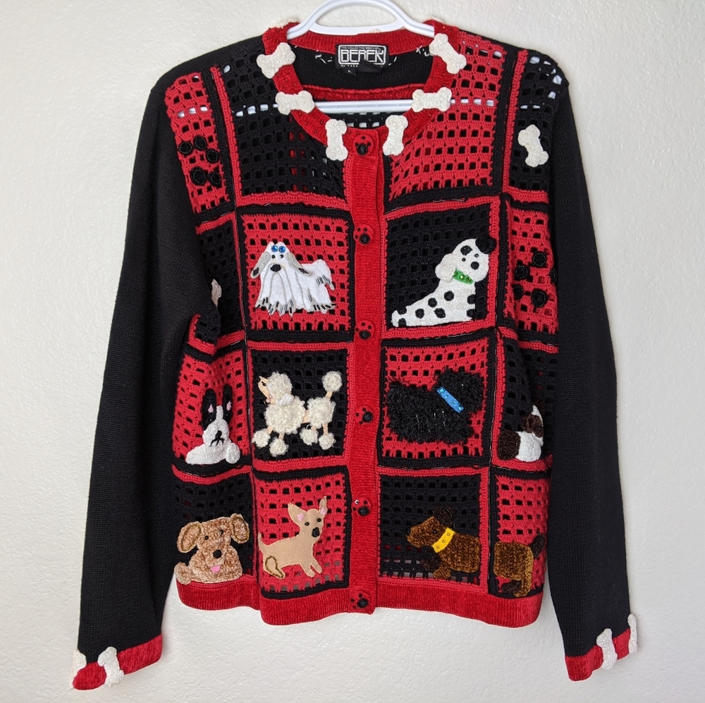 Collective Works of Berek Dog lover cardigan sz L